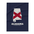 Alabama Birmingham Mission flag map fleece blanket by Weak Things