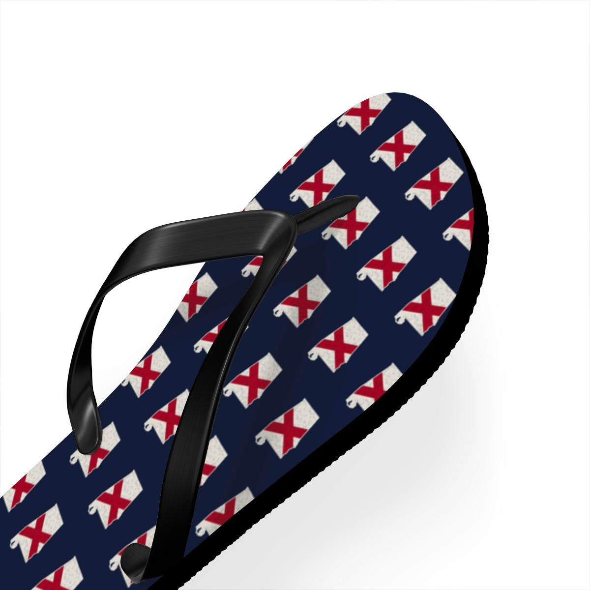 Alabama Mission flag map flip flops by Weak Things view 3