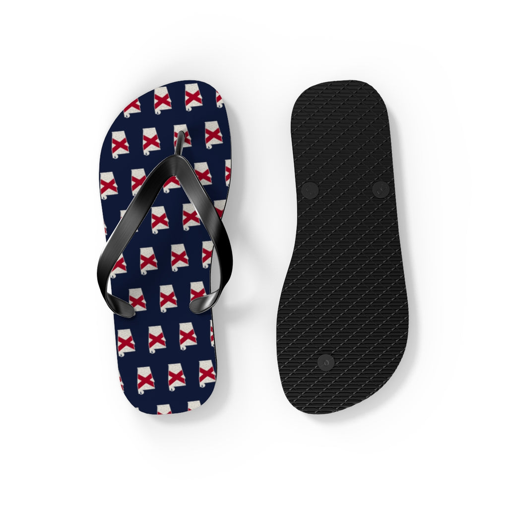 Alabama Mission flag map flip flops by Weak Things view 4