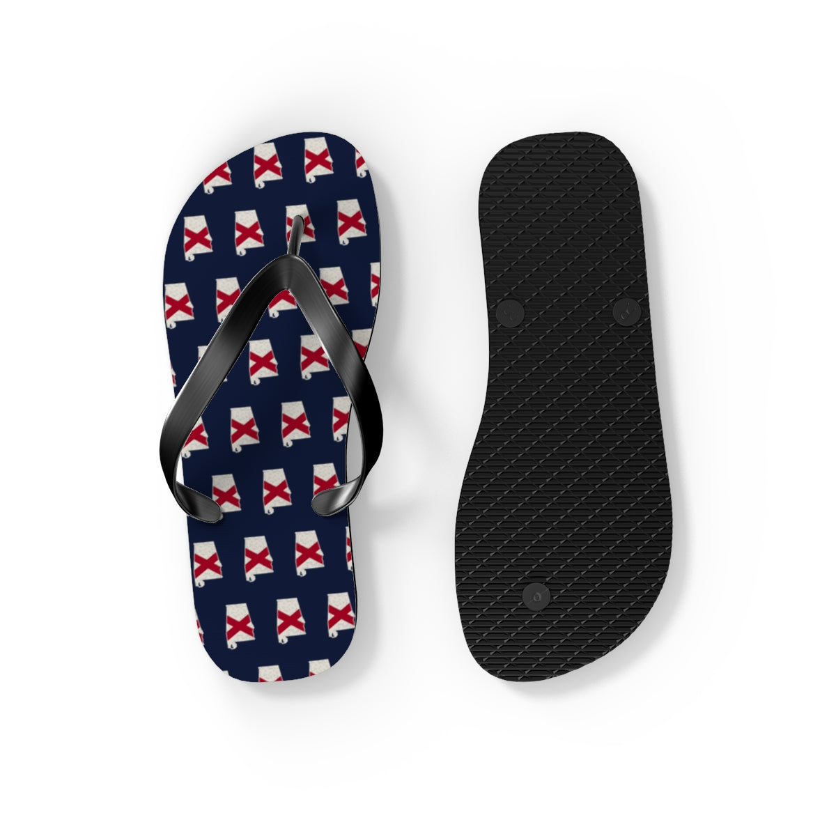 Alabama Mission flag map flip flops by Weak Things view 4