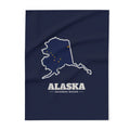 Alaska Anchorage Mission flag map fleece blanket by Weak Things