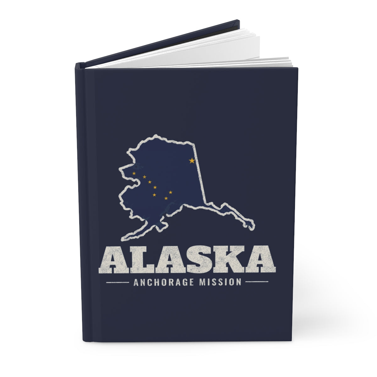 Alaska Anchorage Mission flag map journal by Weak Things view 3