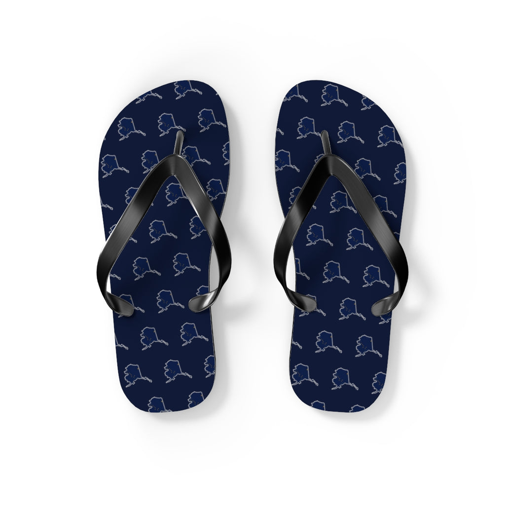 Alaska Mission flag map flip flops by Weak Things view 2