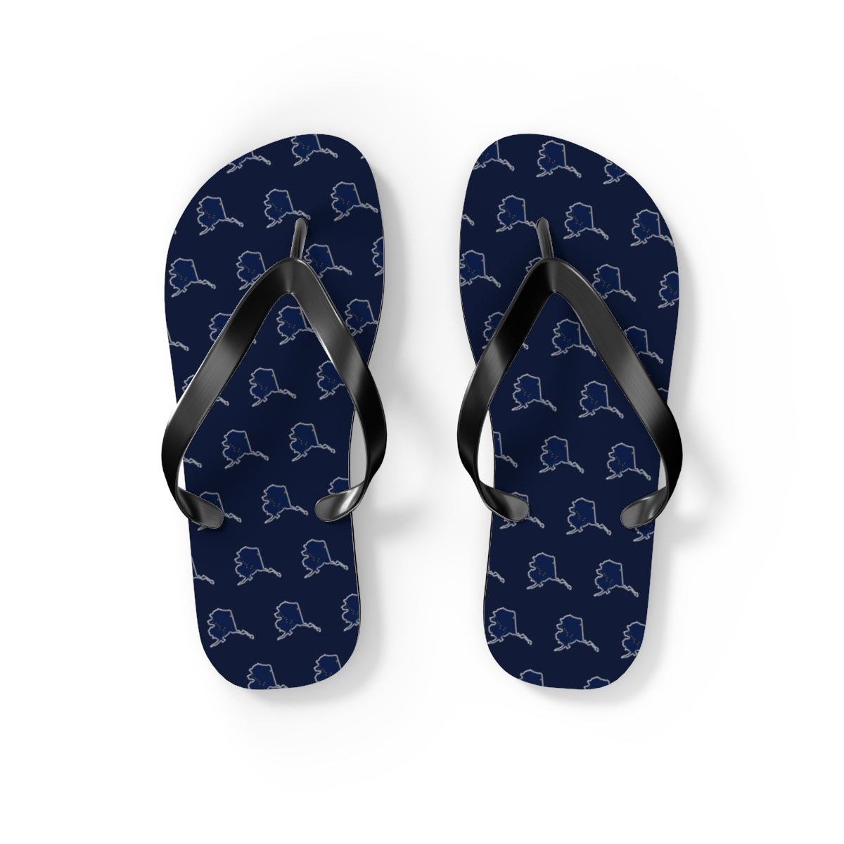 Alaska Mission flag map flip flops by Weak Things view 2