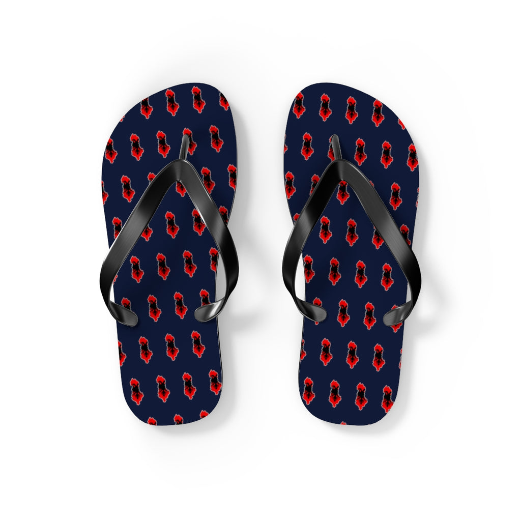 Albania Mission flag map flip flops by Weak Things view 2