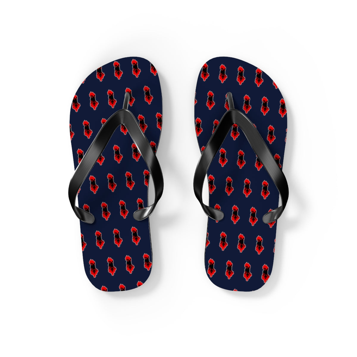 Albania Mission flag map flip flops by Weak Things view 2