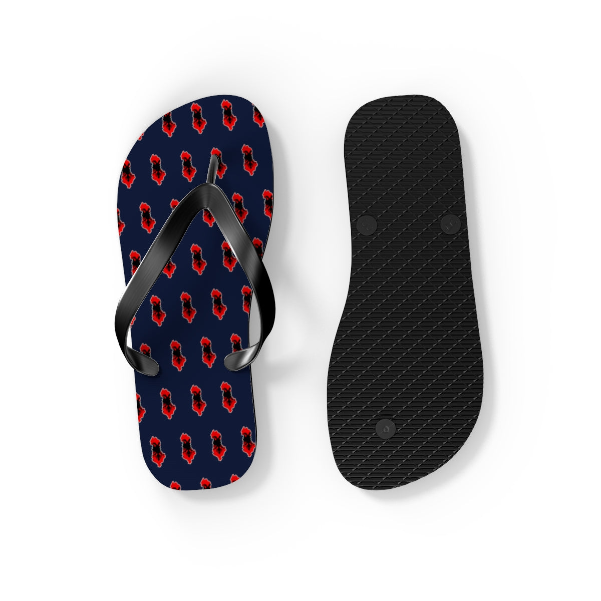 Albania Mission flag map flip flops by Weak Things view 4