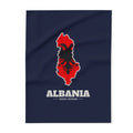 Albania Tirana Mission flag map fleece blanket by Weak Things