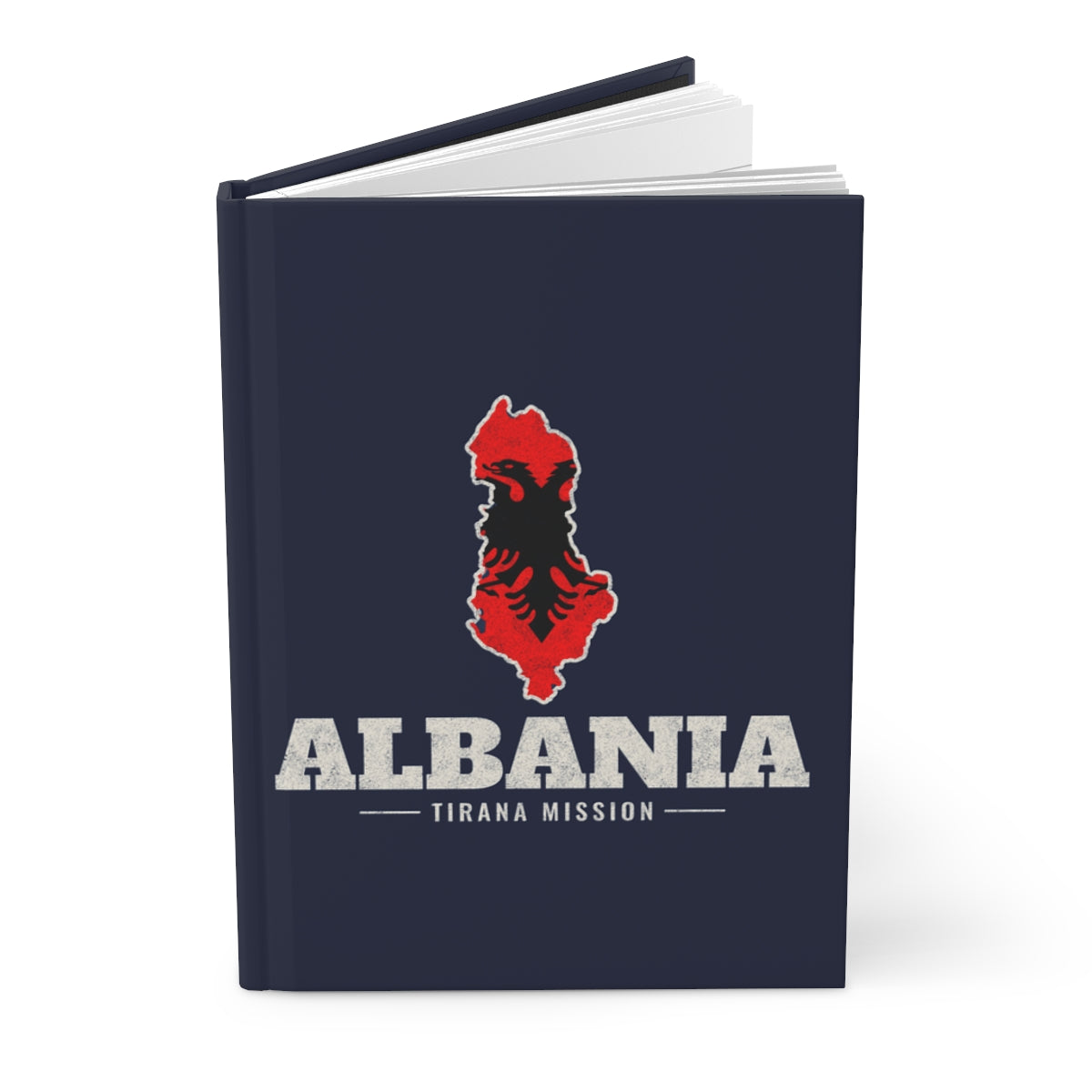 Albania Tirana Mission flag map journal by Weak Things view 3