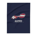 Alpine German-Speaking Mission flag map fleece blanket by Weak Things