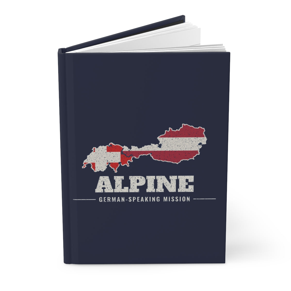 Alpine German-Speaking Mission flag map journal by Weak Things view 3