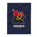 Angola Luanda Mission flag map fleece blanket by Weak Things