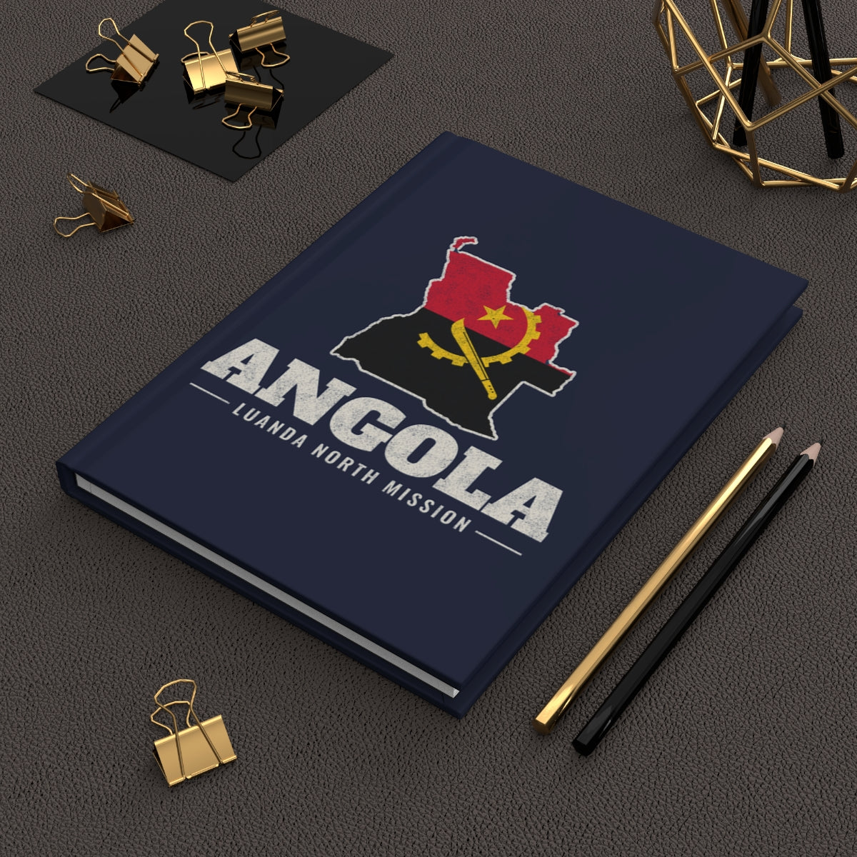 Angola Luanda North Mission flag map journal by Weak Things view 2