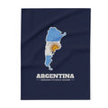 Argentina Comodoro Rivadavia Mission flag map fleece blanket by Weak Things