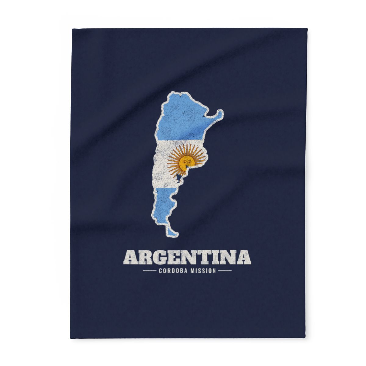 Argentina Cordoba Mission flag map fleece blanket by Weak Things
