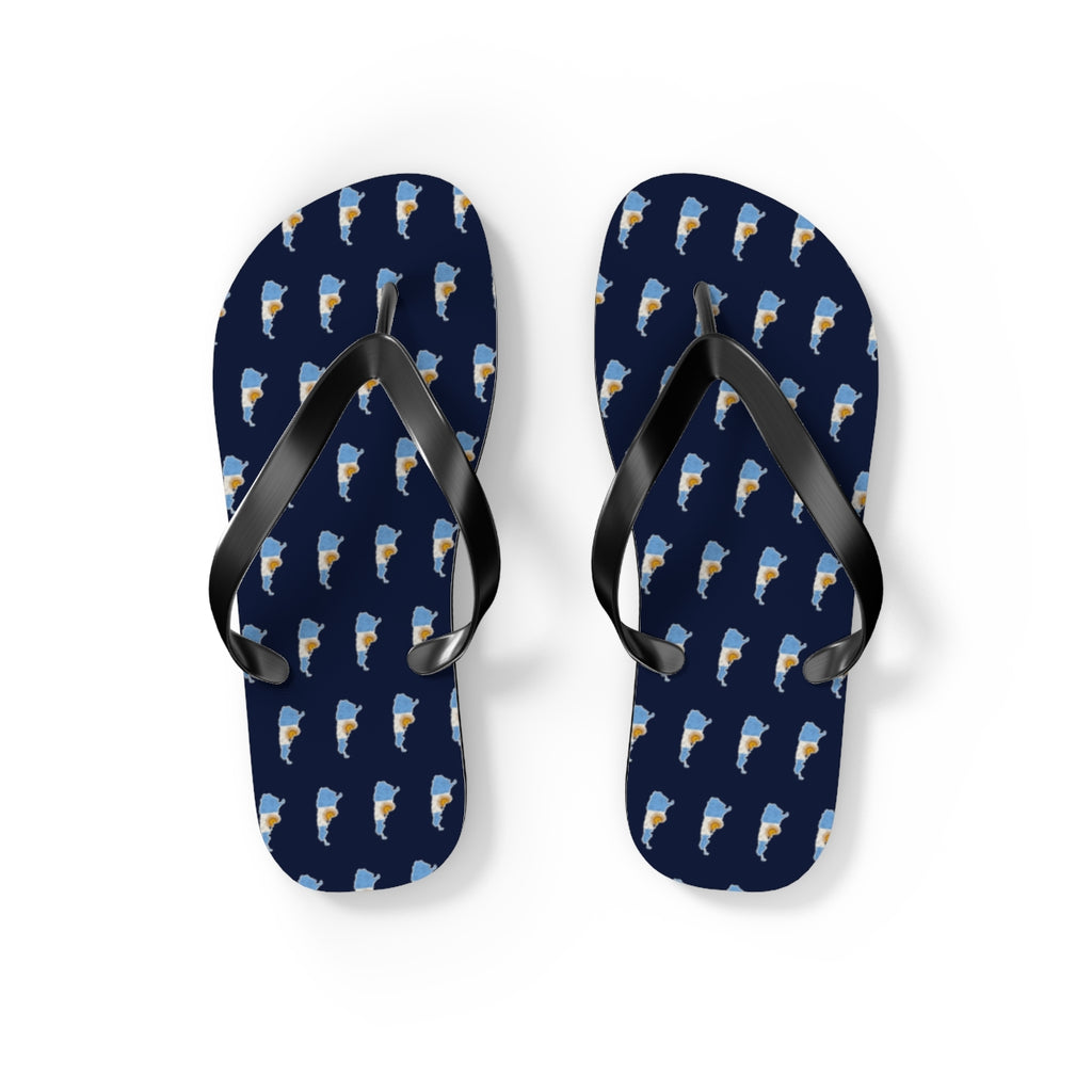 Argentina Mission flag map flip flops by Weak Things view 2