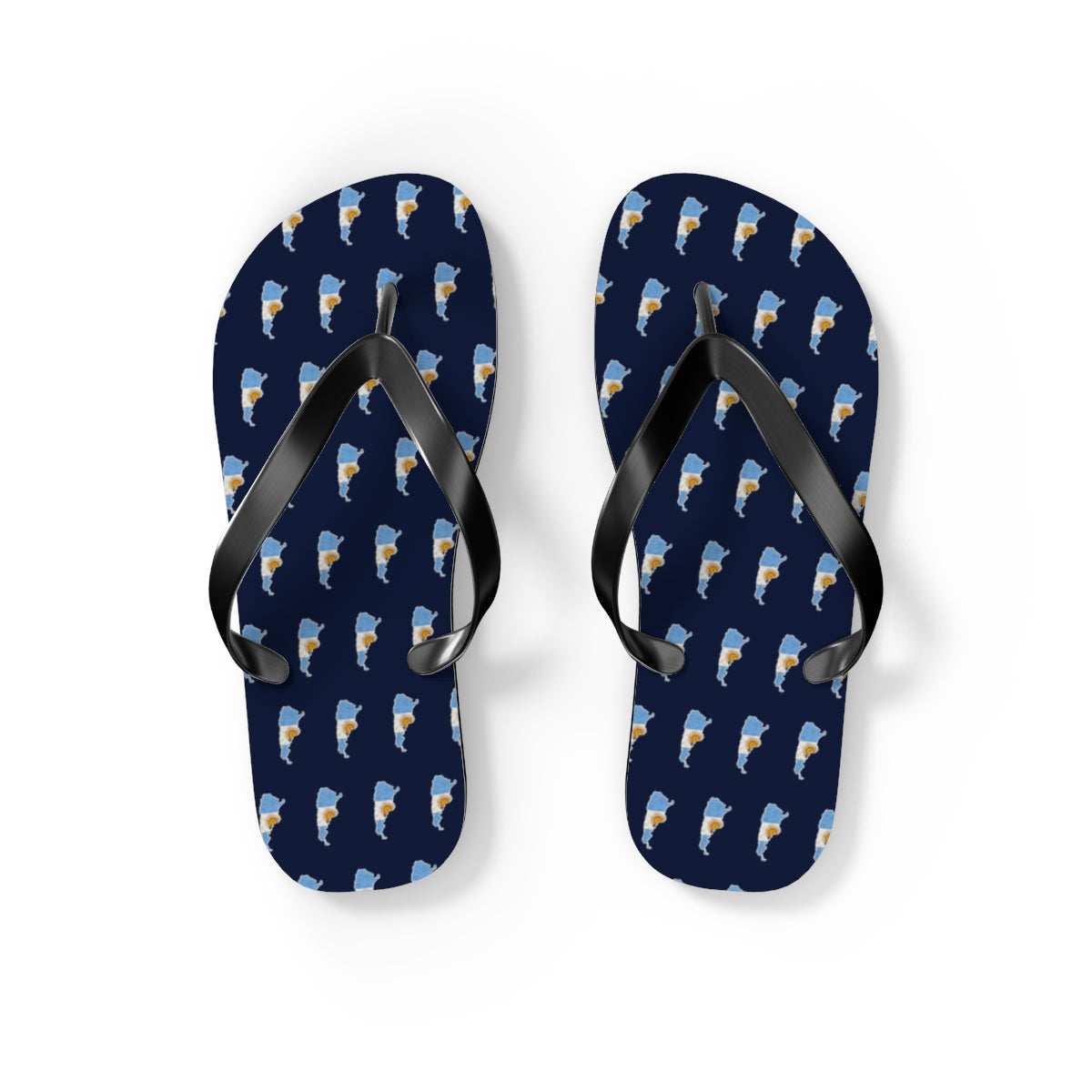 Argentina Mission flag map flip flops by Weak Things view 2