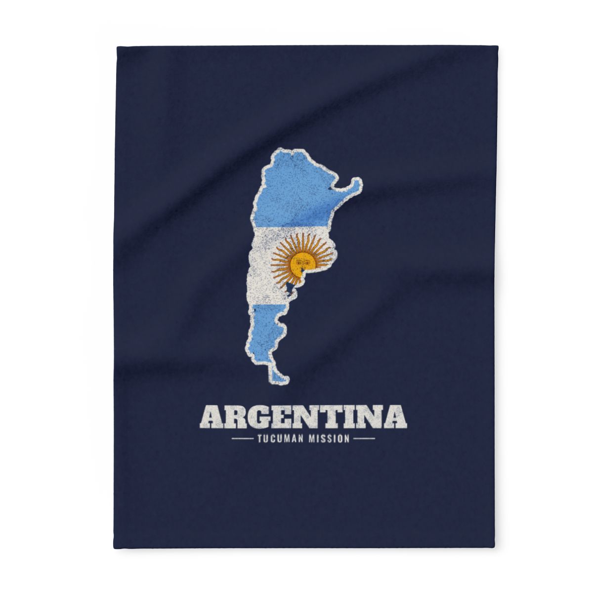 Argentina Tucuman Mission flag map fleece blanket by Weak Things