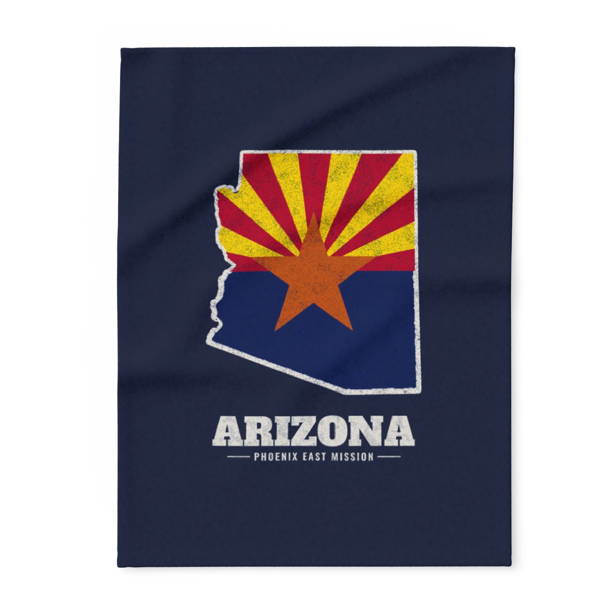 Arizona Phoenix East Mission flag map fleece blanket by Weak Things