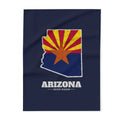 Arizona Tucson Mission flag map fleece blanket by Weak Things