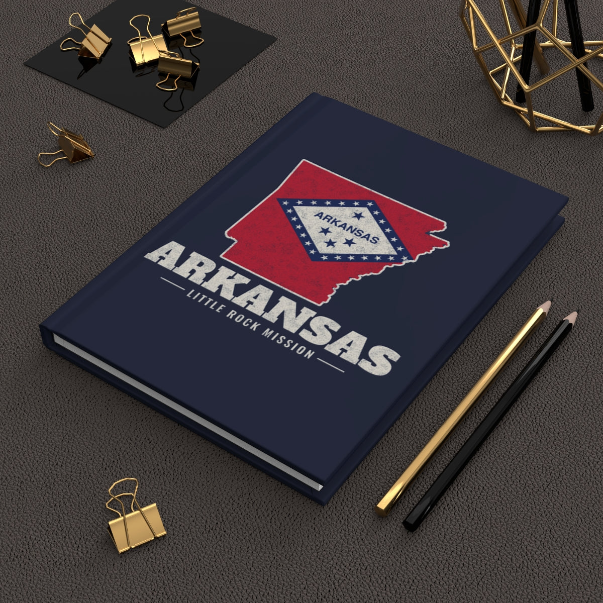 Arkansas Little Rock Mission flag map journal by Weak Things view 2