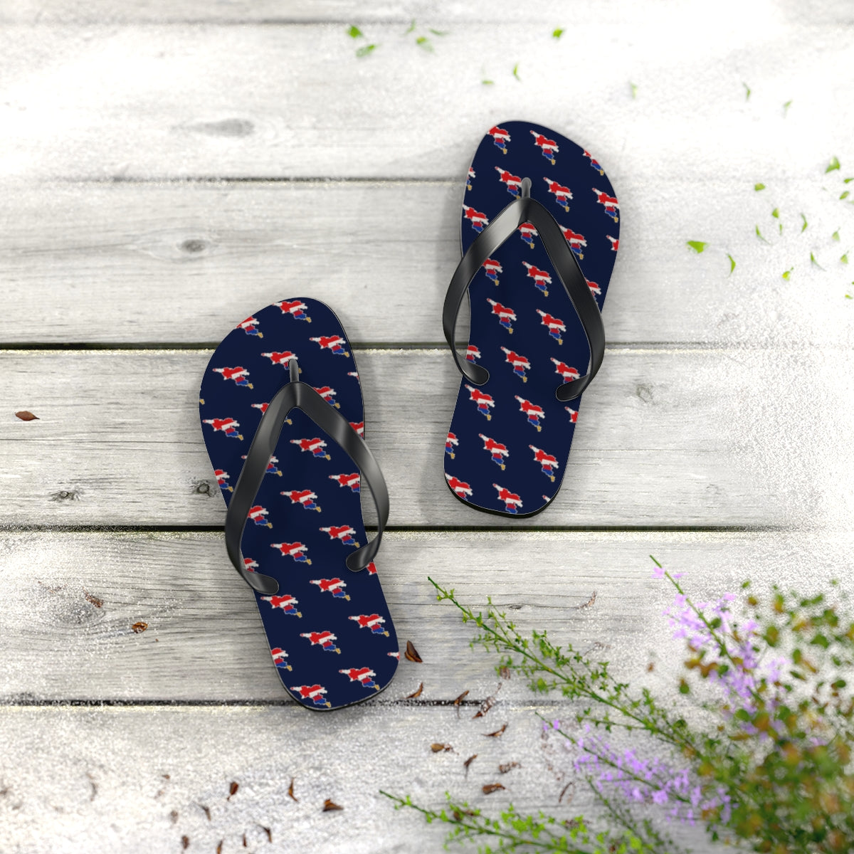 Armenia/Georgia Mission flag map flip flops by Weak Things