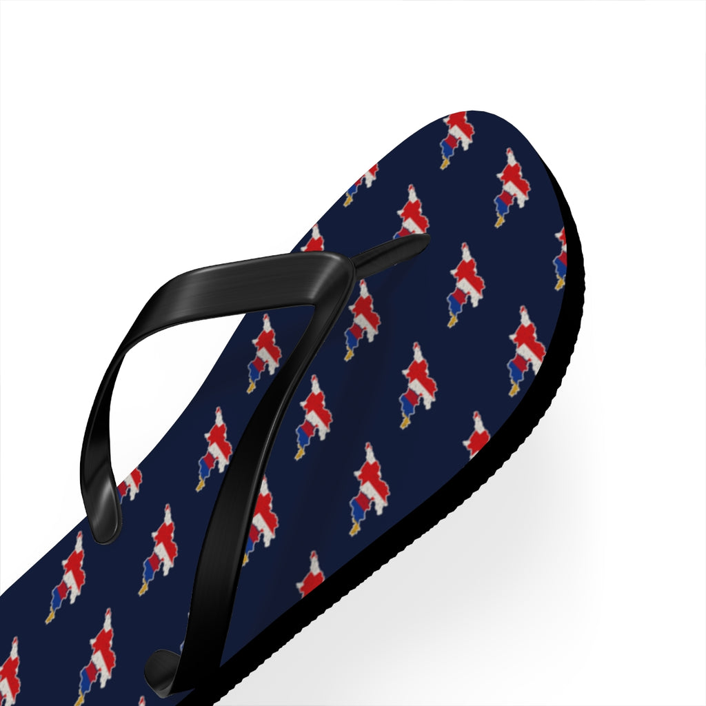 Armenia/Georgia Mission flag map flip flops by Weak Things view 3
