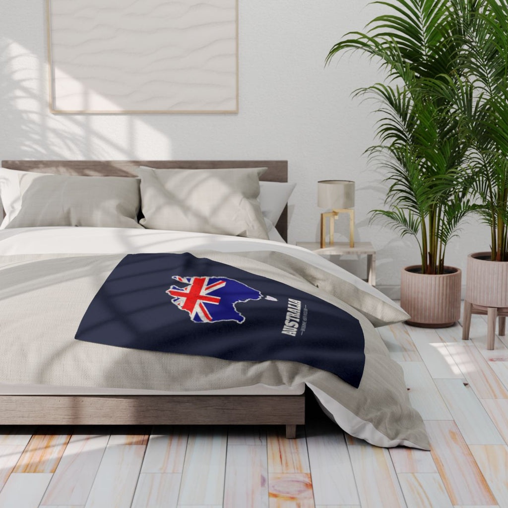 Australia Brisbane North Mission flag map fleece blanket by Weak Things view 3