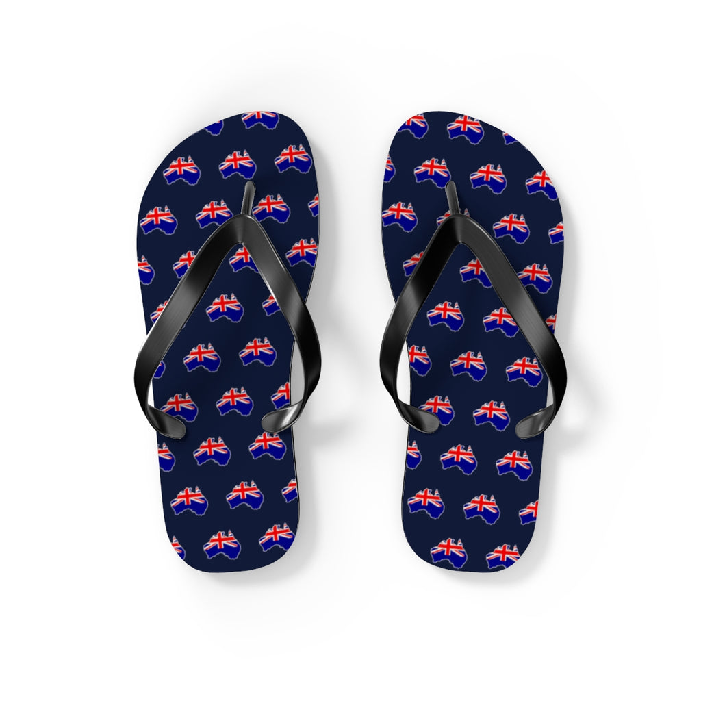 Australia Mission flag map flip flops by Weak Things view 2