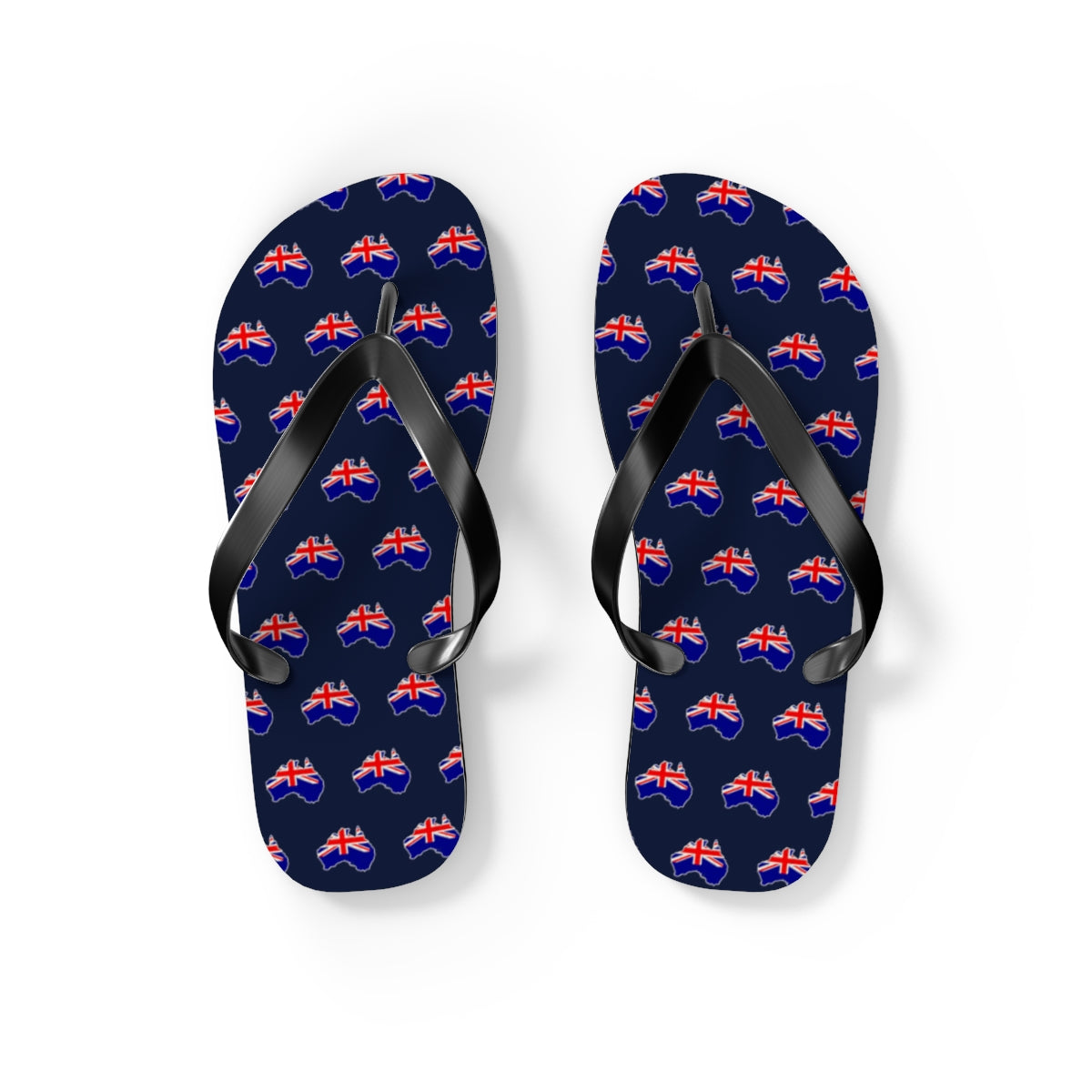 Australia Mission flag map flip flops by Weak Things view 2