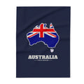 Australia Perth Mission flag map fleece blanket by Weak Things