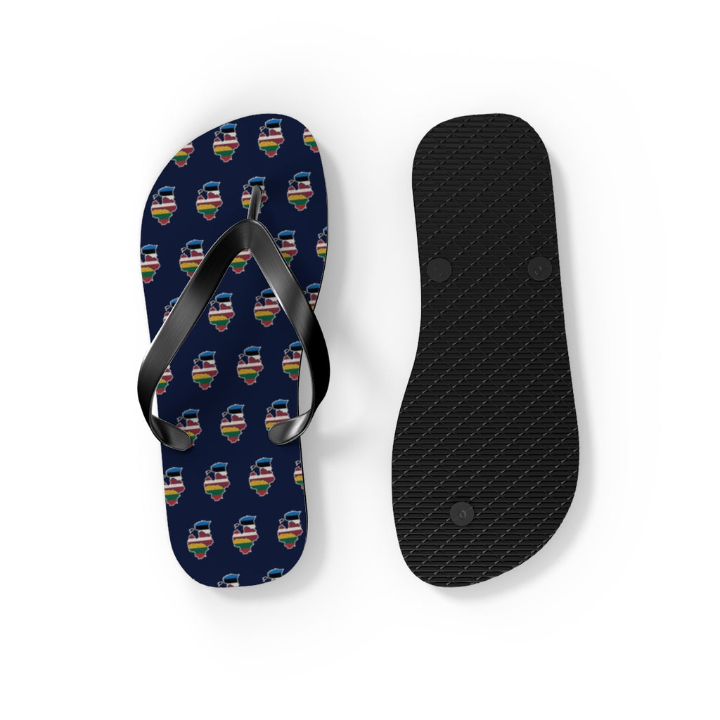 Baltic Mission flag map flip flops by Weak Things view 4