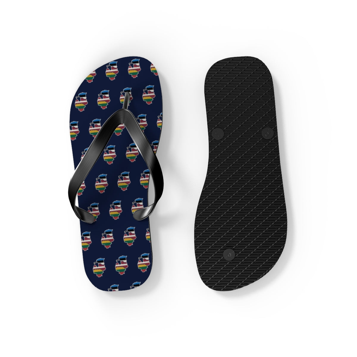 Baltic Mission flag map flip flops by Weak Things view 4