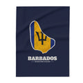 Barbados Bridgetown Mission flag map fleece blanket by Weak Things