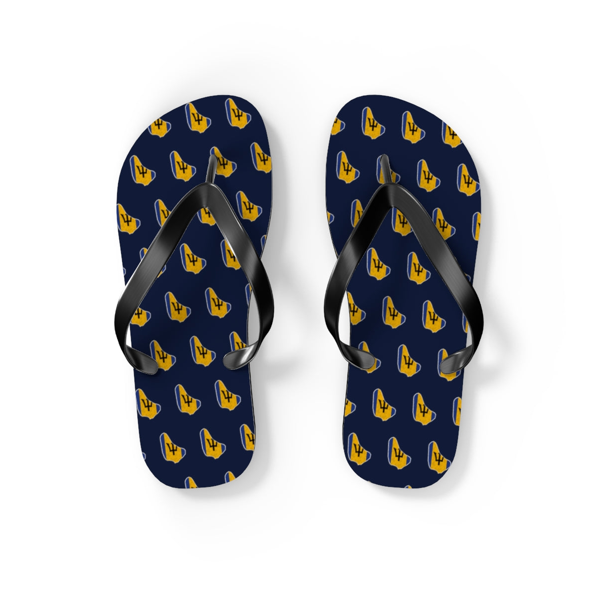 Barbados Mission flag map flip flops by Weak Things view 2