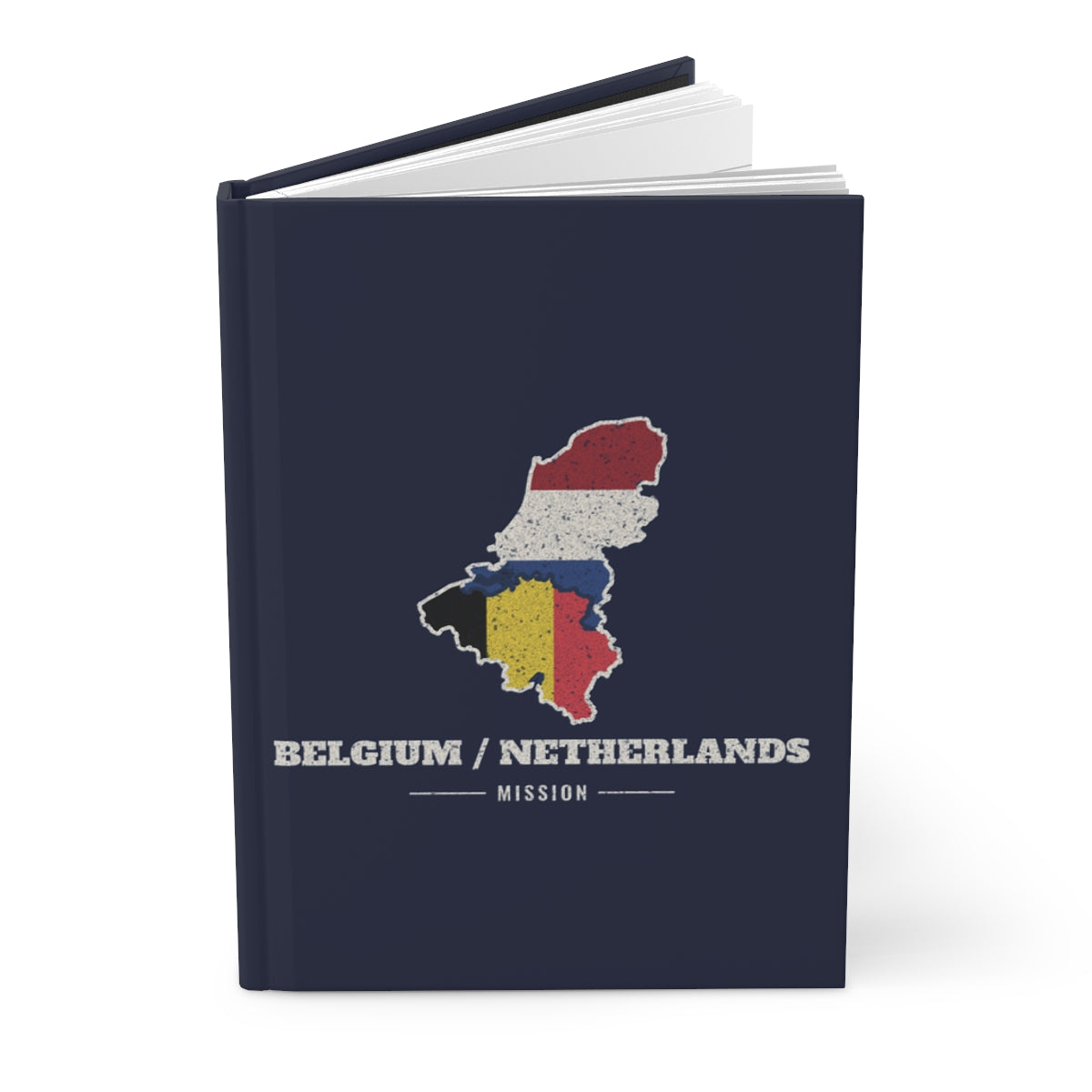 Belgium/Netherlands Mission flag map journal by Weak Things view 3