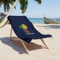 Benin Cotonou Mission flag map beach towel by Weak Things