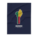 Benin Cotonou Mission flag map fleece blanket by Weak Things
