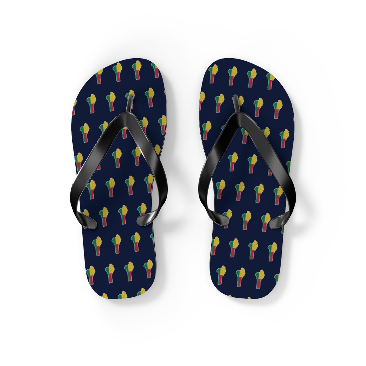 Benin Mission flag map flip flops by Weak Things view 2
