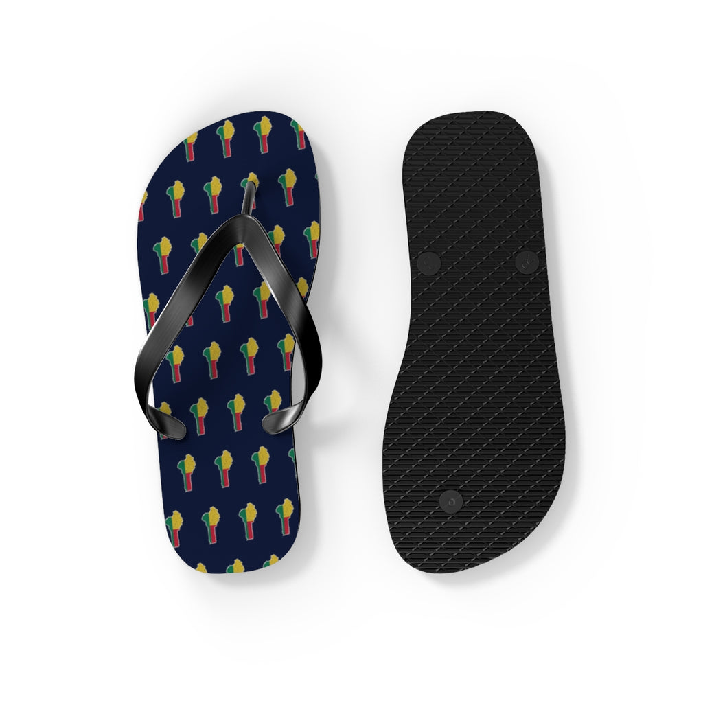 Benin Mission flag map flip flops by Weak Things view 4