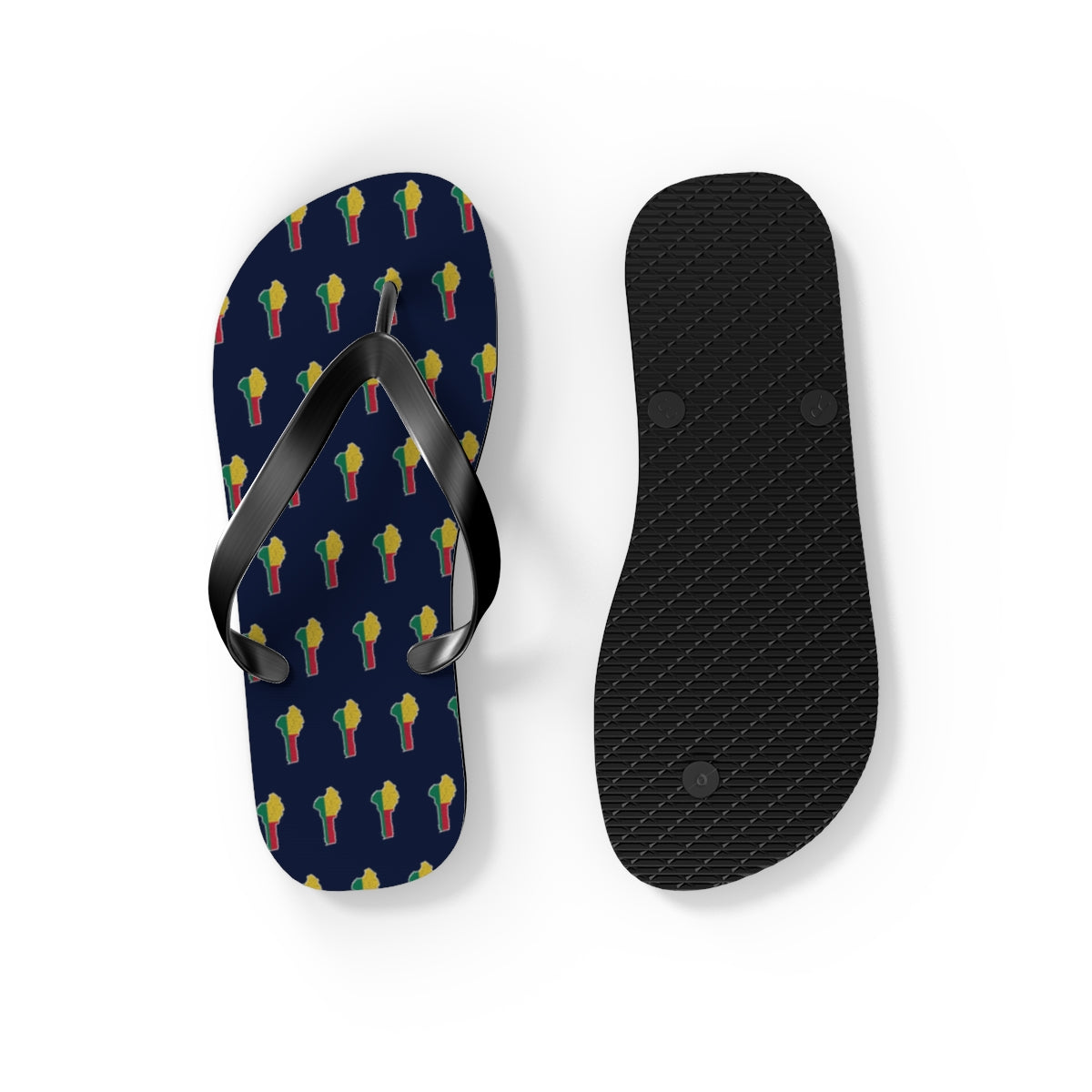 Benin Mission flag map flip flops by Weak Things view 4