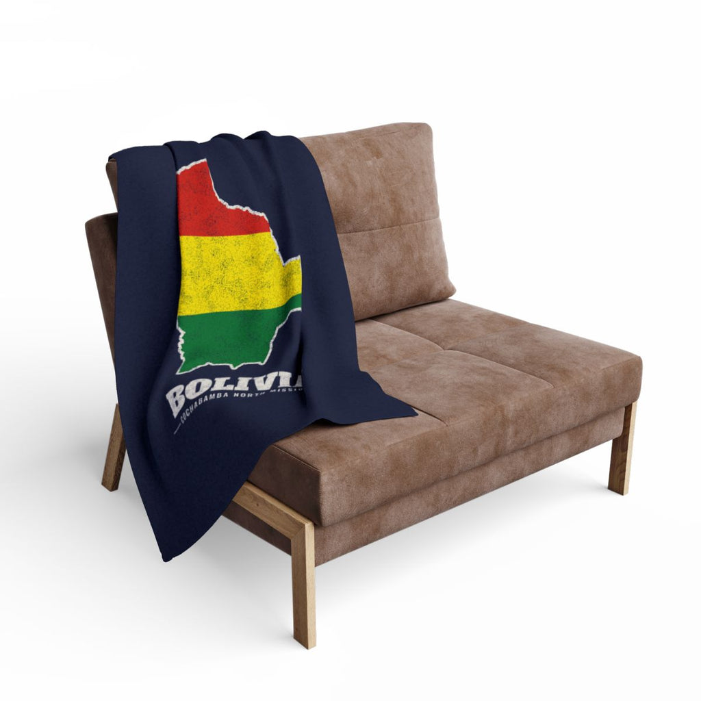 Bolivia Cochabamba North Mission flag map fleece blanket by Weak Things view 2