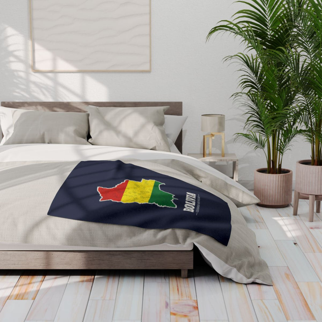 Bolivia Cochabamba North Mission flag map fleece blanket by Weak Things view 3