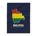 Bolivia Cochabamba South Mission flag map fleece blanket by Weak Things