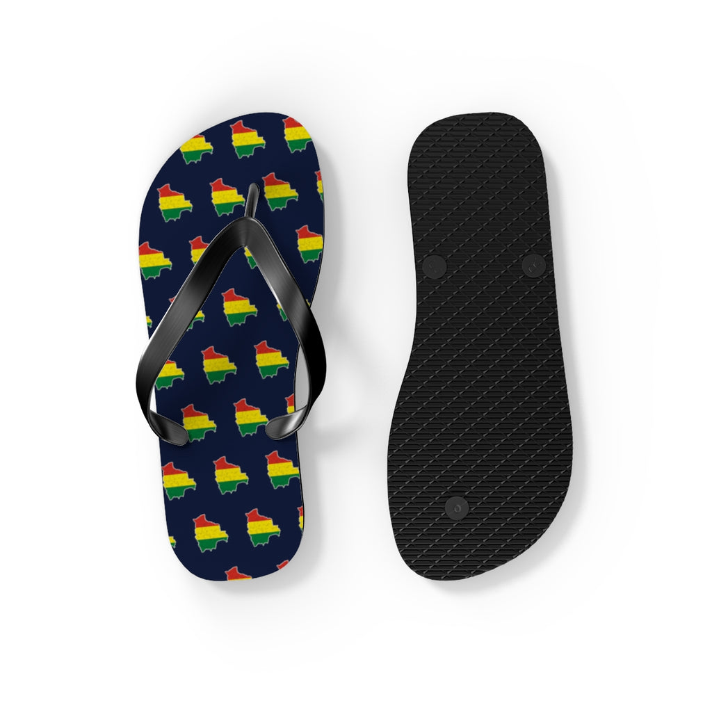 Bolivia Mission flag map flip flops by Weak Things view 4