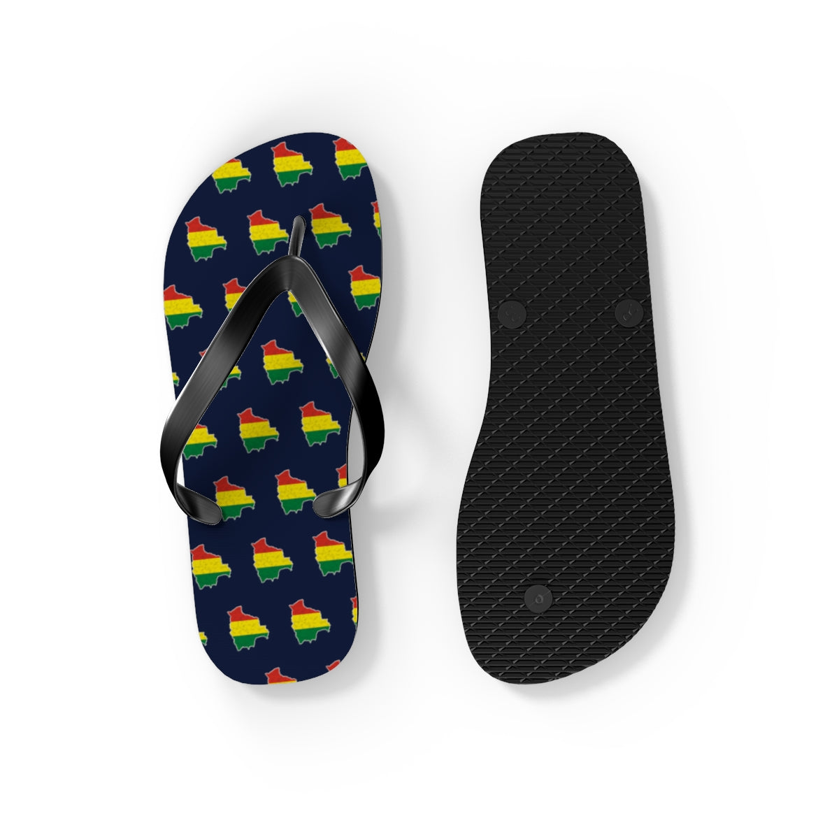 Bolivia Mission flag map flip flops by Weak Things view 4