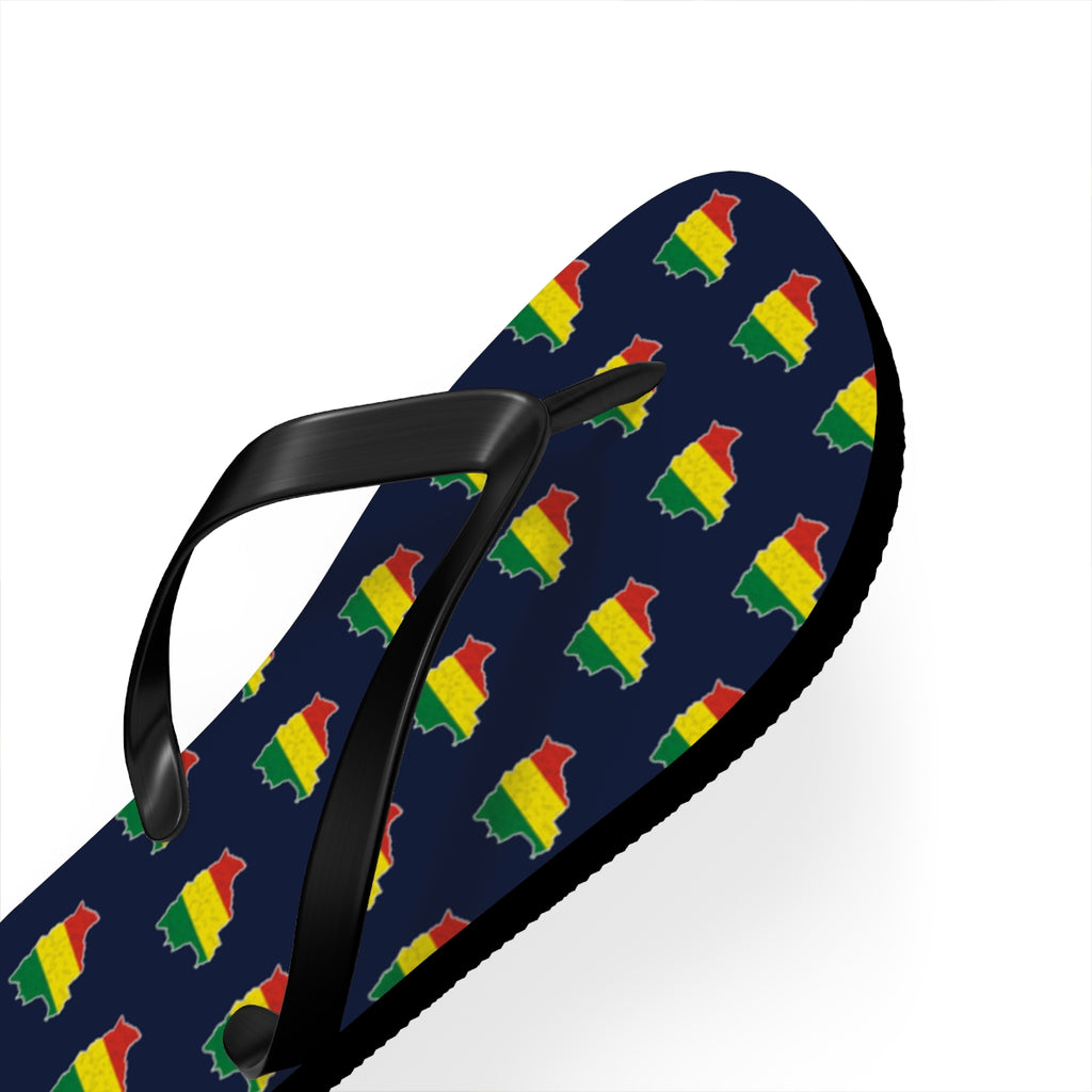 Bolivia Mission flag map flip flops by Weak Things view 3