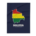 Bolivia Santa Cruz Mission flag map fleece blanket by Weak Things