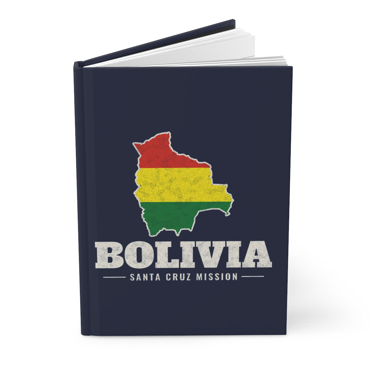 Bolivia Santa Cruz Mission flag map journal by Weak Things view 3