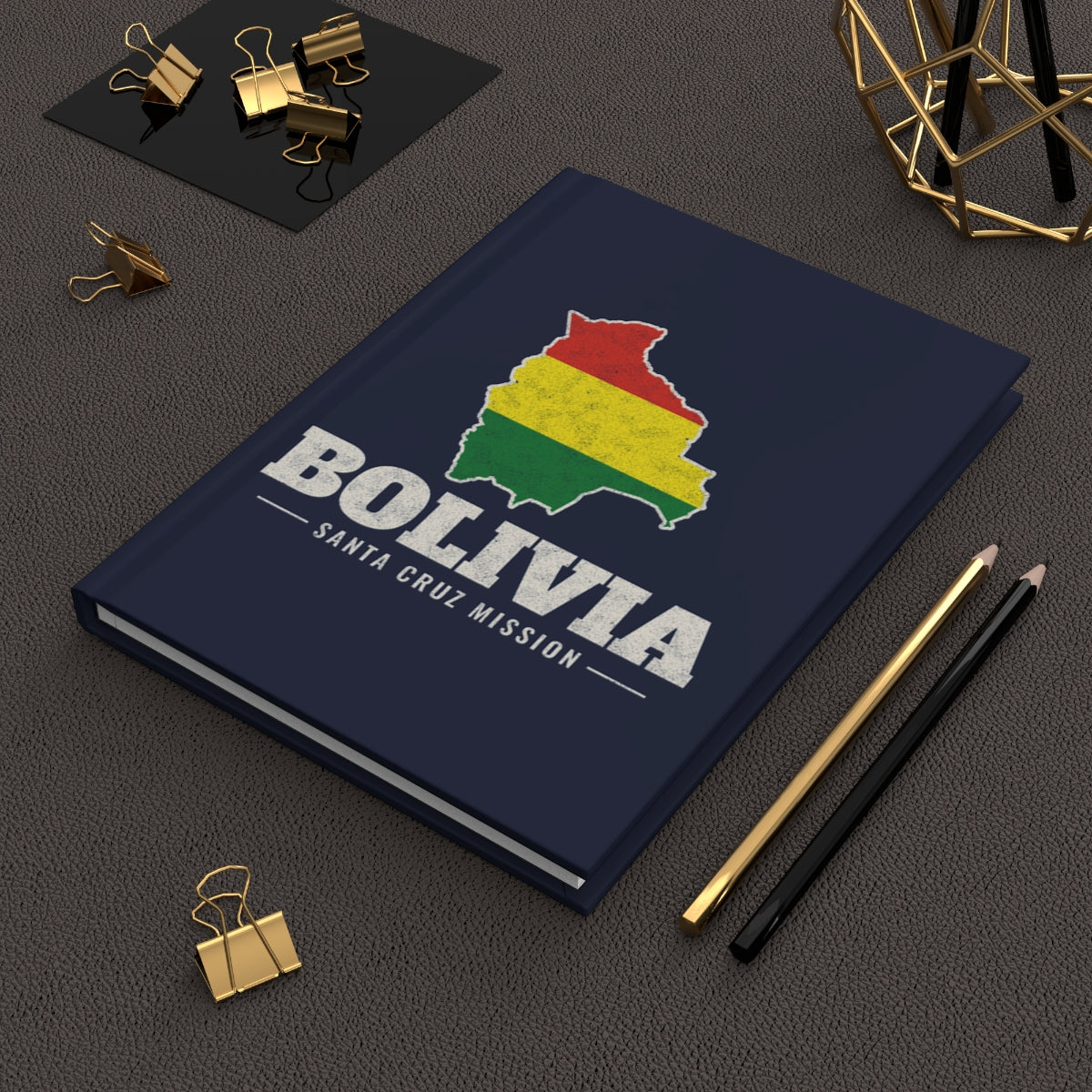 Bolivia Santa Cruz Mission flag map journal by Weak Things view 2